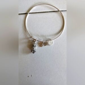 Silver Owl Charm Bangle Bracelet. Alex and Ani.